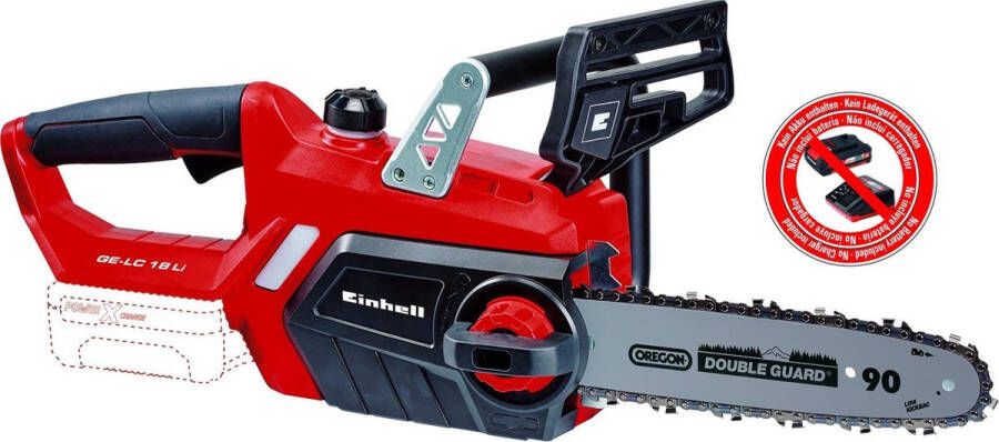 Einhell Accu Kettingzaag GE-LC 18 25 Li Solo Power X-Change 18 V 3.0 Ah Li-Ion Zwaardlengte: 25 cm Max. Zaaglengte: 23 cm Kettingsnelheid: 4 3 m s Excl. accu en lader
