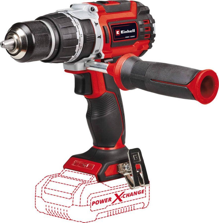 Einhell Accu Klopboor- Schroefmachine TP-CD 18 60 Li-i BL Solo Power X-Change 18 V Li-ion 60 Nm Koolborstelloze motor Excl. accu en lader