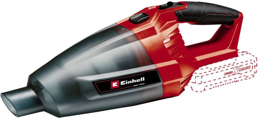 Einhell Accu Kruimelzuiger TE-VC 18 Li-Solo Power X-Change (Li-Ion 18 V 540 ml stofafzuiging incl. 3 sproeiers verlengstuk muurbeugel zonder accu en lader)