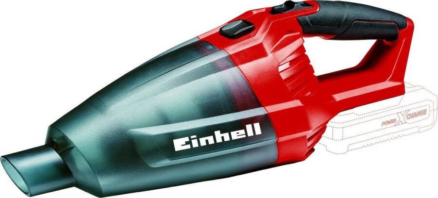 Einhell Accu Kruimelzuiger TE-VC 18 Li-Solo Power X-Change (Li-Ion 18 V 540 ml stofafzuiging incl. 3 sproeiers verlengstuk muurbeugel zonder accu en lader)