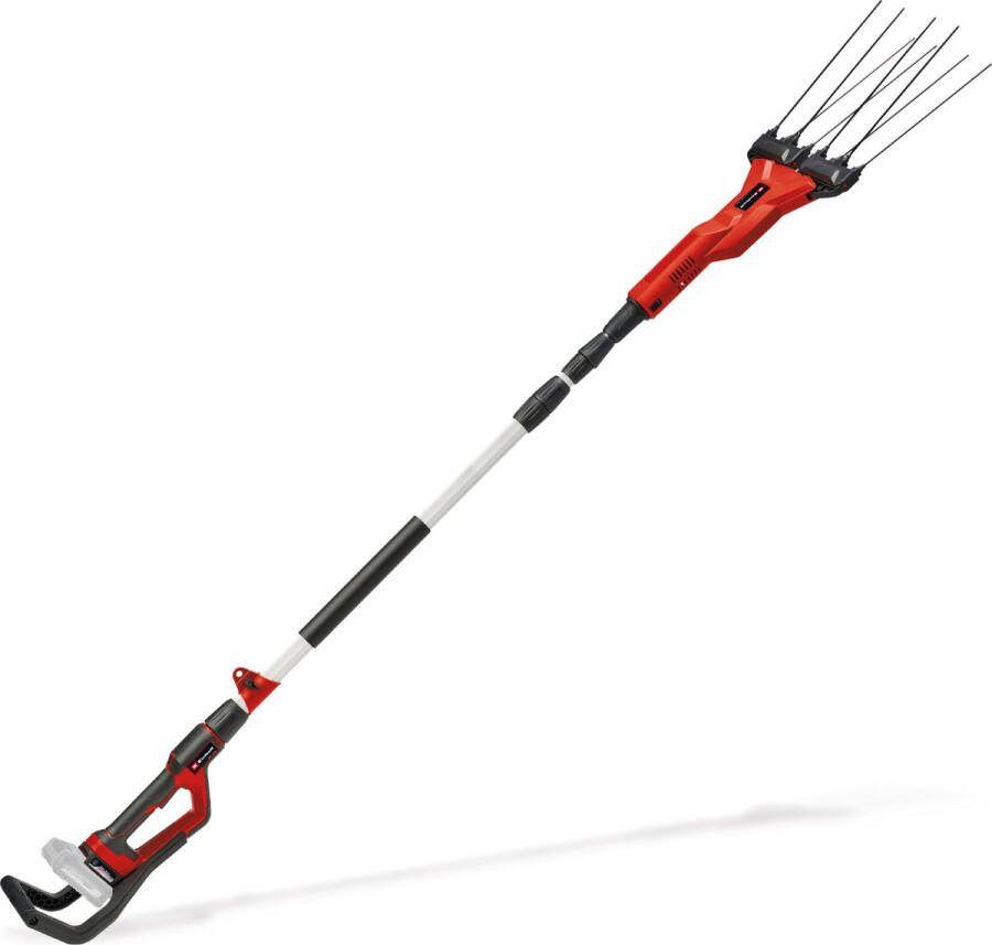 Einhell Accu Olijf- Fruit Oogsthark GE-FS 18 53 Li Solo Power X-Change 18 V Li-Ion Werkbreedte: 28-53 cm Lengte geleidesteel: 92 182 cm Incl. draagriem en wandhouder Excl. accu en lader