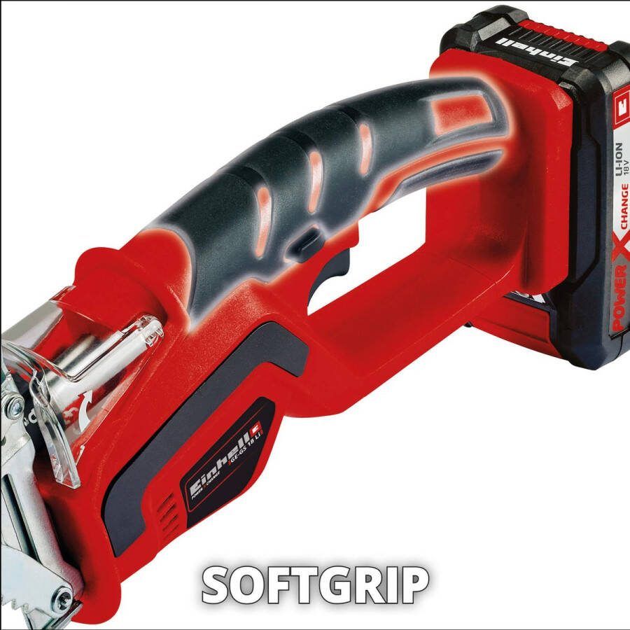 Einhell Accu Takkenzaag GE-GS 18 Li-Solo Power X-Change (Li-Ion 18 V Zaagbladlengte 150 mm kwaliteitszaagblad zaagbladwissel zonder gereedschap afneembare takklem zonder Accu en lader)