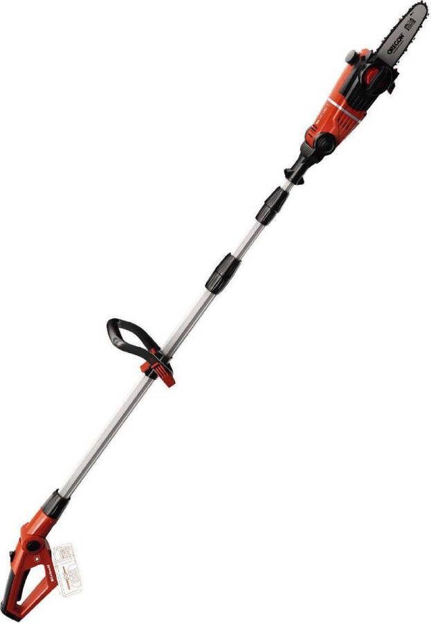 Einhell Accu Telescopische Kettingzaag GE-LC 18 Li T Solo Power X-Change 18 V Li-ion Zwaardlengte: 20 cm Max. Zaaglengte: 17 cm Kettingsnelheid: 3 76 m s Verlengbaar tot 277 cm Excl. Accu en lader