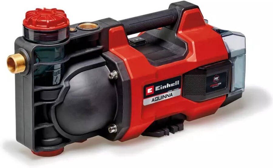 Einhell Accu Tuinpomp AQUINNA 36 34 Li Solo Power X-Change 36 V Li-ion 3400 l u Max. opvoerhoogte: 37 m ECO Boost modus Overbelastings- en vorstbeveiliging Excl. accu en lader