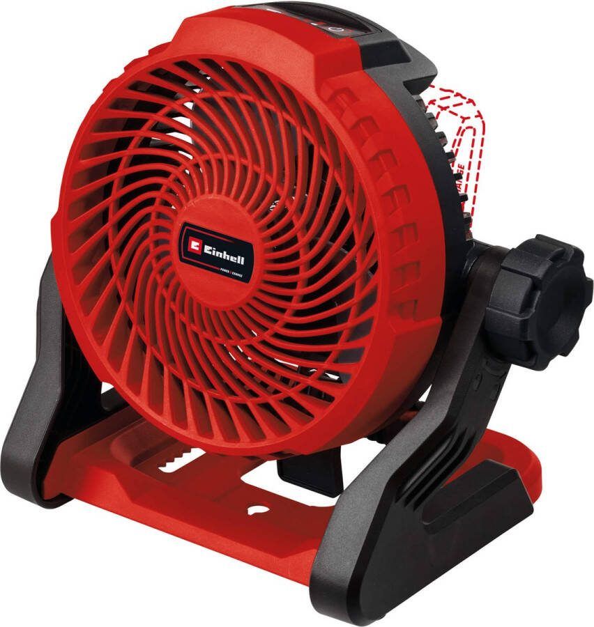 Einhell Accu Ventilator GE-CF 18 2200 Li Solo Power X-Change 18 V Li-ion 3 snelheidsstanden 360° draaibare ventilatorkop Excl. accu en lader