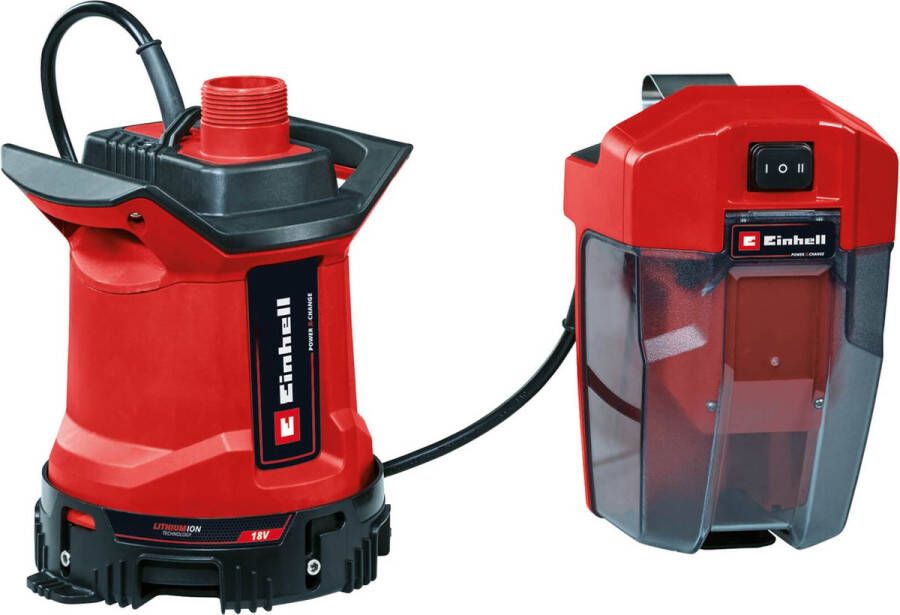 Einhell Accu Vuilwaterpomp GE-DP 18 25 LL Li Solo Power X-Change 18 V Li-ion Max. levercapaciteit: 7.000 l u Max. opvoerhoogte: 5m Max. dompeldiepte: 4m Afzuigend tot: 1mm ECO BOOST modus Excl. accu en lader