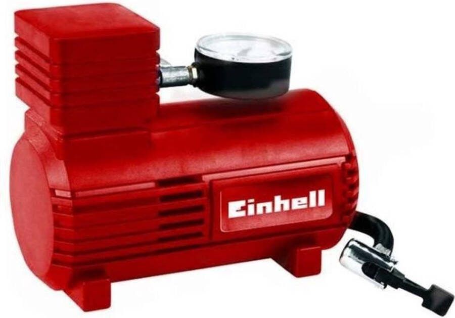 Einhell Auto Compressor CC-AC 12V Voeding: 12 V Max. 18 bar Extra lange aansluitkabel 2 9 m Incl. 3 adapters voor fiets bal etc