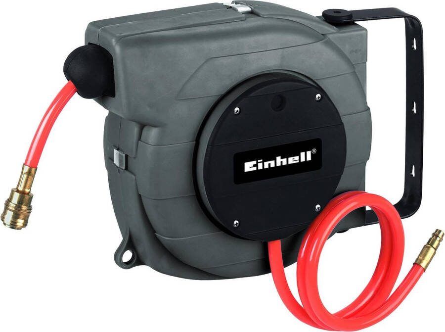 Einhell Automatische Slanghaspel DLST 9+1 Slanglengte 9m + 1m aansluitslang slangbinnendiameter 8 mm max. werkdruk 12 bar incl. wandbeugel van staal