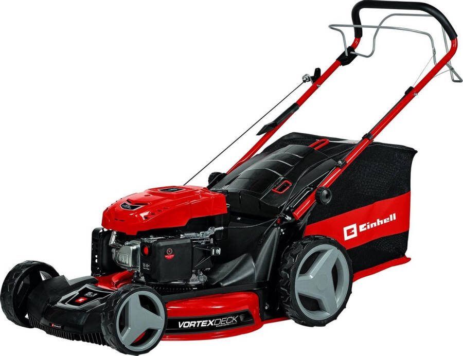 Einhell Benzine Grasmaaier GC-PM 56 2 S HW 173 cm³ 2 8 kW 4-takt Maaibreedte: 56 cm Aanbevolen gazonoppervlakte: tot 2200 m² 90 L opvangbak Maaihoogte: 25-70 mm