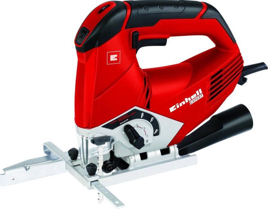 Einhell Elektrische Decoupeerzaag TE-JS 100 750 W Slagfrequentie 800-3000 t min Slaghoogte: 23 mm Versteksneden: max. 45° Incl. 1 zaagblad Incl. Transport- Opbergkoffer