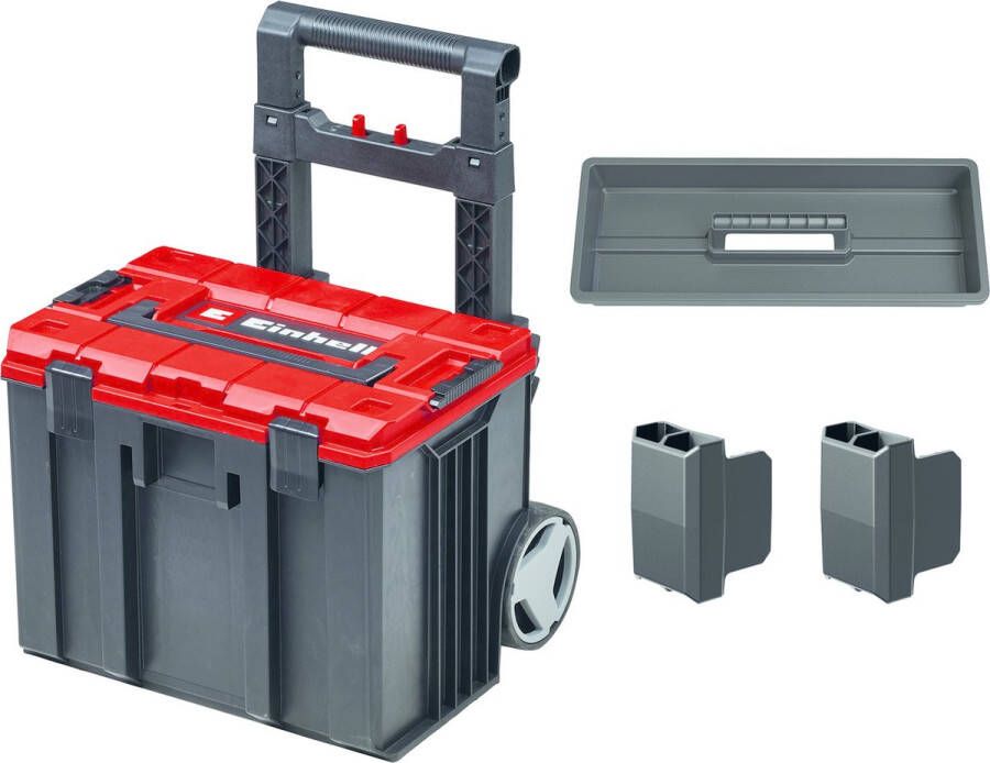 Einhell E-Case L with wheels 4540014 Transportwagen Kunststof Zwart Rood (l x b x h) 444 x 330 x 131 mm