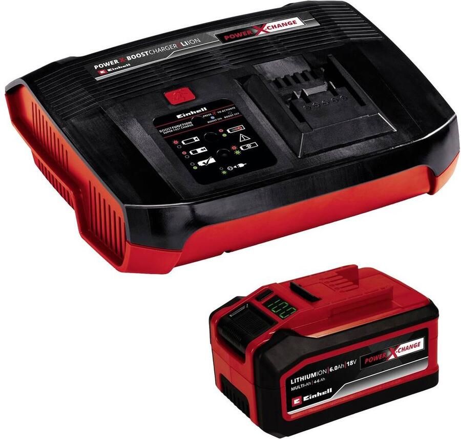Einhell 18 V 4-6 Ah Power X-Change starter kit 1x 4-6 Ah Accu en snellader universeel voor alle Power X-Change machines