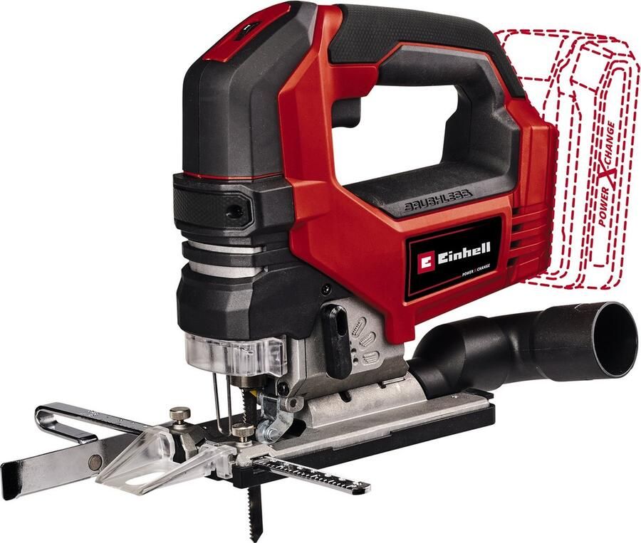 Einhell Accu Decoupeerzaag TP-JS 18 135 Li BL Solo Power X-Change 18 V Li-ion Slaghoogte: 26 mm Versteksneden: max. 45° Incl. zaagblad Excl. accu en lader