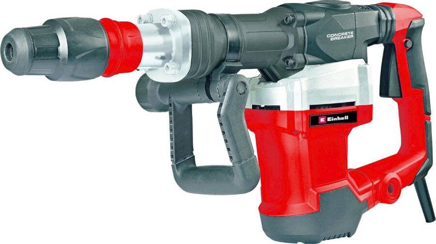 Einhell Elektrische Breekhamer TE-DH 32 1500 W 32 J slagkracht SDS-max gereedschapshouder trillingsdempende hoofdhandgreep en softgrip zachte coating Incl 1x punt- 1x vlakbeitel en transport- en opbergkoffer