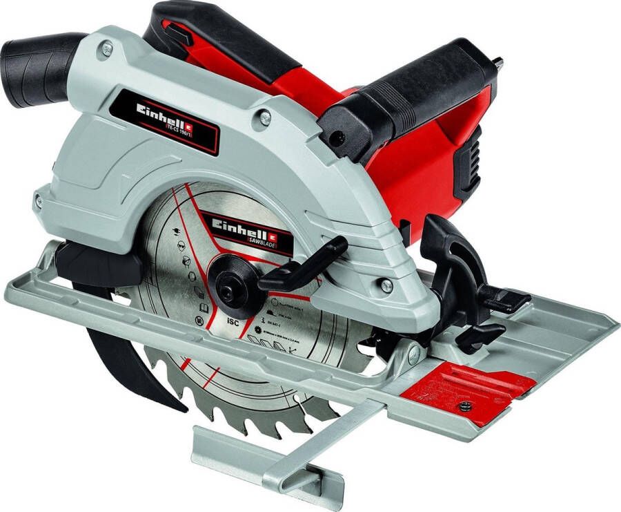 Einhell Cirkelzaag TE-CS 190 1 1500 W 6.000 t min Ø190 Max. zaagdiepte bij 90° 45°: 66 48 mm Incl. 1x Zaagblad (Ø190x30x2 4 mm 24 T)