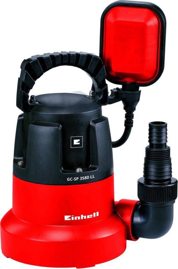 Einhell Dompelpomp GC-SP 3580 LL (350 W 8000 L h 1 mm restwater traploos instelbare vlotterschakelaar geÃ¯ntegreerd terugslagventiel draaghandvat kabelopwikkeling mechanische afdichting)