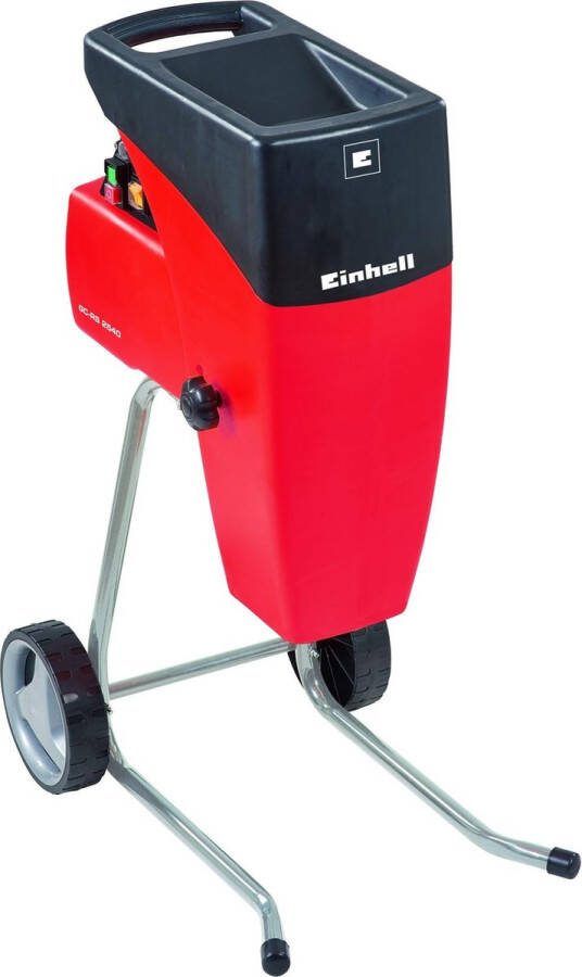 Einhell Elektrische Fluisterhakselaar GC-RS 2540 (2000 W max. 40 mm takdikte snijwals draairichtingschakelaar grote trechteropening robuust onderstel incl. tuinafvalzak)