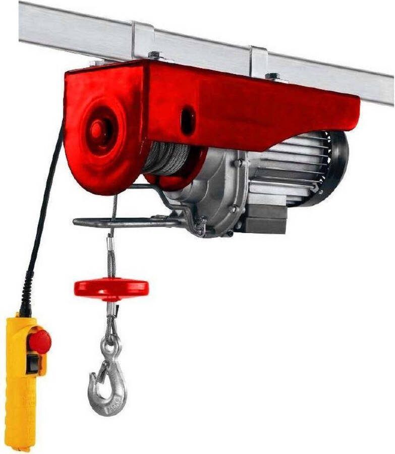 Einhell Elektrische Kabeltakel TC-EH 600 (1050 W draagvermogen zonder katrol 300 kg op 18 m met katrol 600 kg op 9 m 18 m staalkabel (ø 4 5 mm) incl. veiligheidsbeugel op lasthaak)