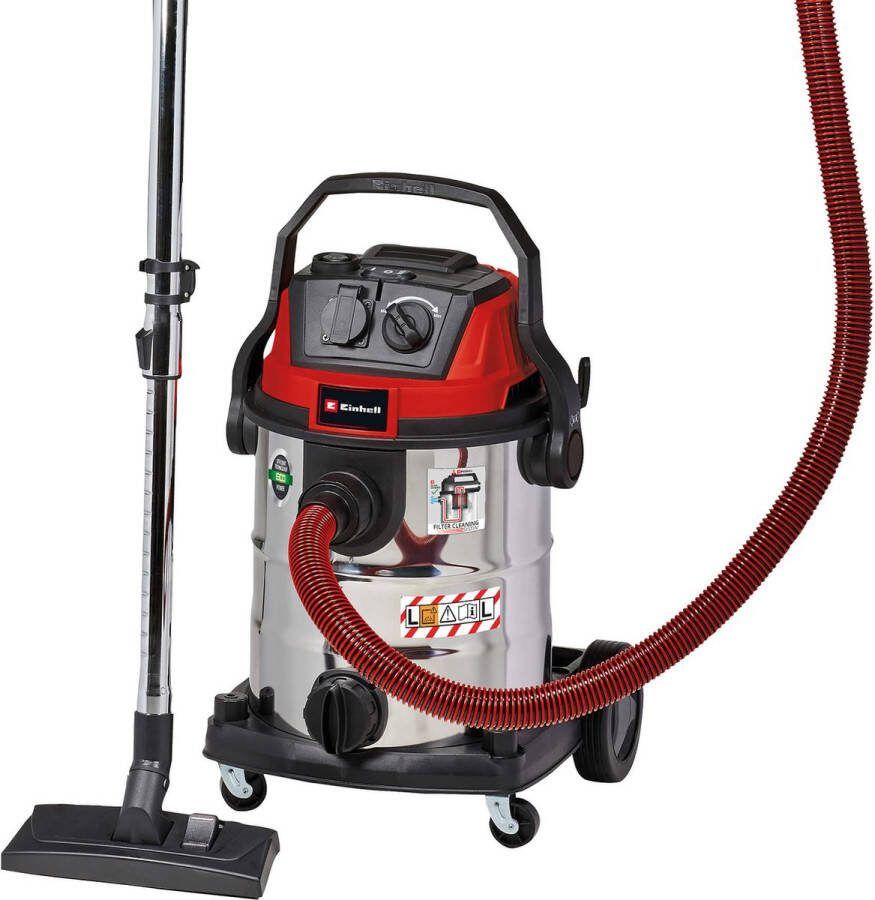 Einhell Nat- Droogzuiger TE-VC 2025 SACL reservoir 25 L stofbeschermingsklasse L voor stofdeeltjes met OEL-waarden >1 mg m³ filterreiniging automatisch stopcontact incl. mondstukken en filter