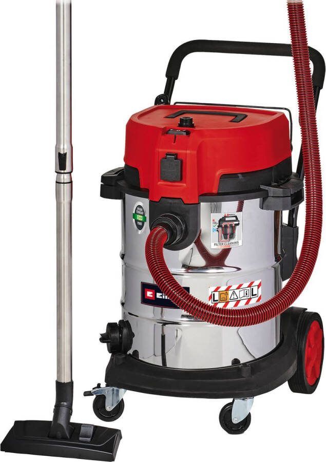Einhell Nat- Droogzuiger TE-VC 2350 SACL (1.600 W stofbeschermingklasse L filterreinigingssysteem zuigvermogen 230 mbar roestvrijstaal reservoir 50 L)