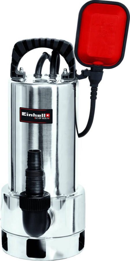 Einhell Elektrische Vuilwaterpomp GC-DP 9035 N 900 W 18000 l u draaghandgreep vlotter traploos in hoogte verstelbaar mechanische afdichting RVS pomphuis