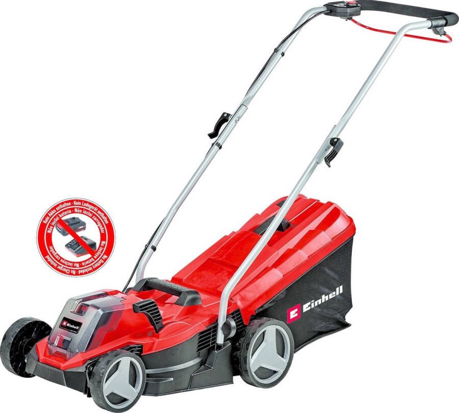 Einhell Accu Grasmaaier GE-CM 18 33 Li Kit Power X-Change 18 V Li-Ion Maaibreedte: 33 cm Aanbevolen gazonoppervlakte: tot 200 m² 30 L opvangzak Maaihoogte: 25-65 mm Excl. accu en lader