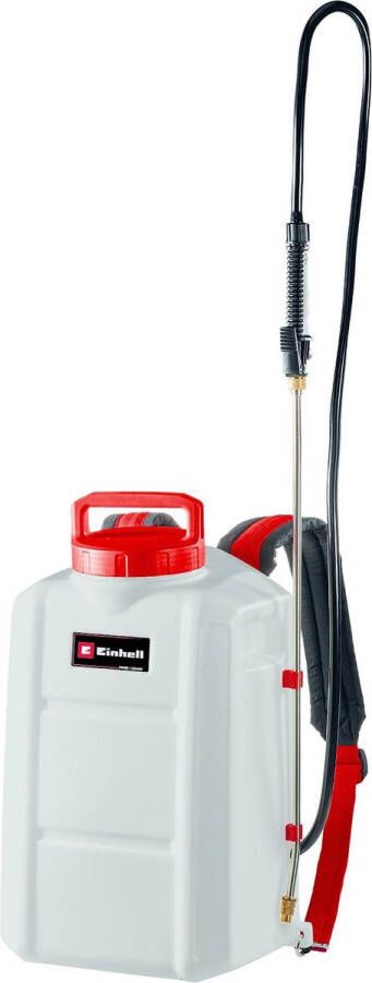 Einhell Accu Drukspuit GE-WS 18 150 Li Solo Power X-Change 18 V Li-ion Tankinhoud: 15 L Maximale druk: 4 5 bar Roestvrijstalen sproeilans Excl. accu en lader