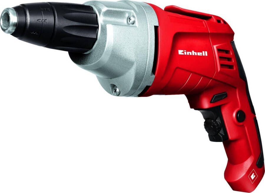 Einhell Gipsplaat schroevendraaier TH-DY 500 E (230V 500W 0-2.200 1 min Auto-Start-Stop tandwiel aluminium versnellingskop magnetische bithouder riemclip)