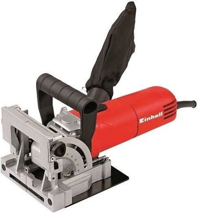 Einhell Lamellendeuvelfrees TC-BJ 900 860 W 11.000 t min ø100x22x3 8 mm Max. Freesdiepte: 14 mm Hoekinstellingen: 0°-90° Asvergrendeling Incl. Stofzak