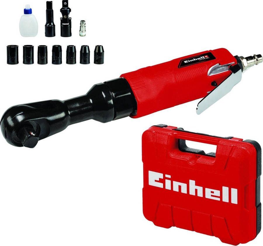 Einhell Pneumatische Ratelsleutel TC-PR 68 Max. 6 3 bar Geschikt voor het bevestigen en losdraaien van schroeven Incl. 7 inbussleutels Transport- opslagkoffer klein flesje olie