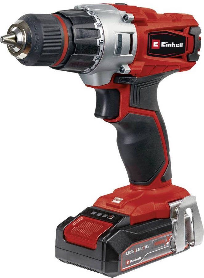 Einhell Power X-Change TE-CD 18 2 Li +39 (1x2 5 Ah) 4514219 Accu-schroefboormachine 18 V 2.5 Ah Li-ion Incl. accu Incl
