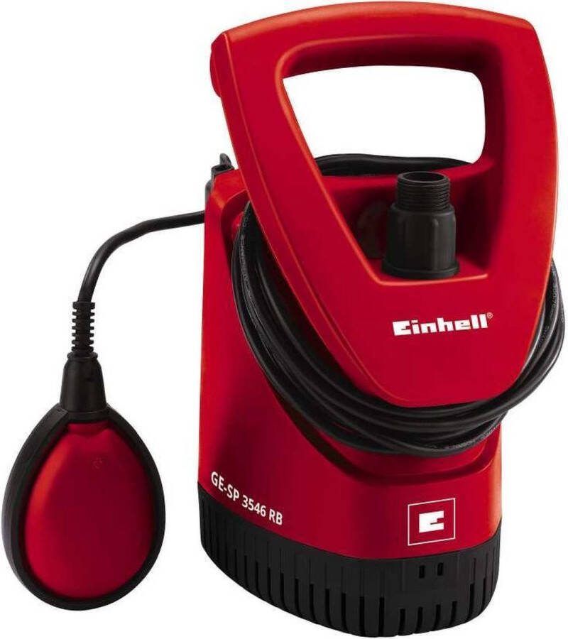 Einhell Regentonpomp GE-SP 3546 RB (350 W 4600 L h vuil tot ø 2.5 mm draaghandgreep met geïntegreerd kabelopwikkelsysteem traploos instelbare vlotterschakelaar flexibele zwanenhals)