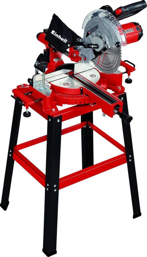 Einhell Elektrische Radiaal Afkort- Verstekzaag TC-SM 2531 2 U 1900 W Ø254 mm Met laser Incl. onderstel Incl. 48 tands zaagblad