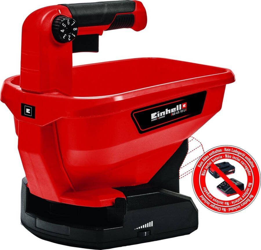 Einhell Accu Universele Strooier GE-US 18 Li Solo Power X-Change 18 V Li-ion 3 L 6-traps toerentalregeling 8-traps-strooiregeling Excl. Accu en lader