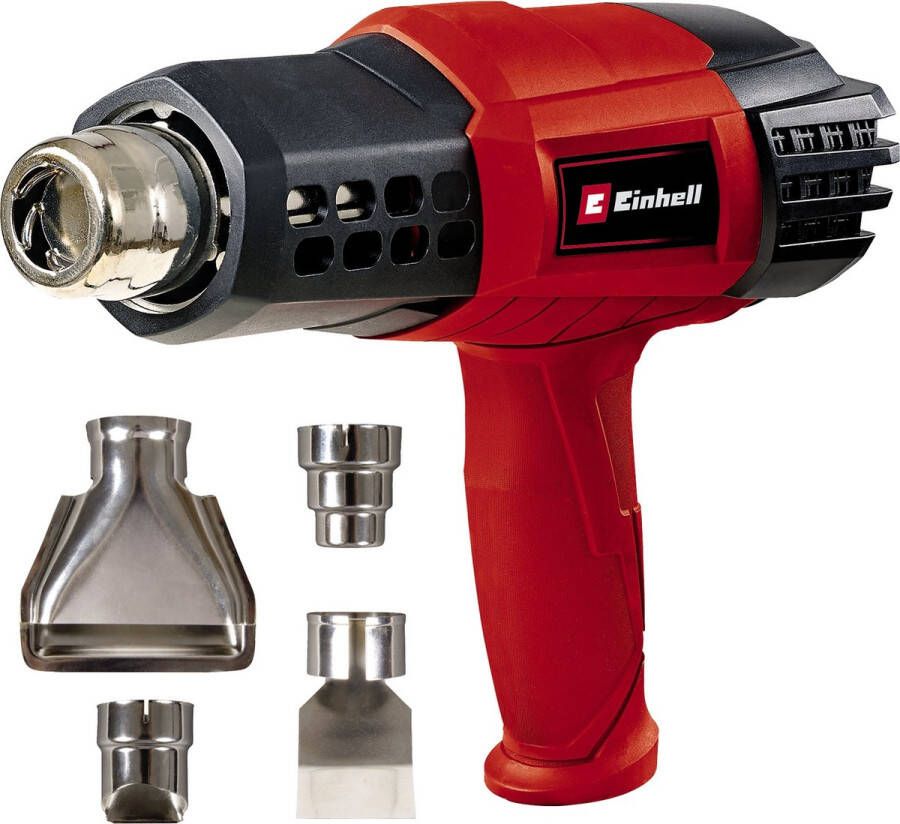 Einhell Verfafbrander TE-HA 2000 E (2.000 W 9 temperatuurinstellingen 50-550° luchtvolumeschakelaar koude stand incl. uitgebreide nozzle-accessoires