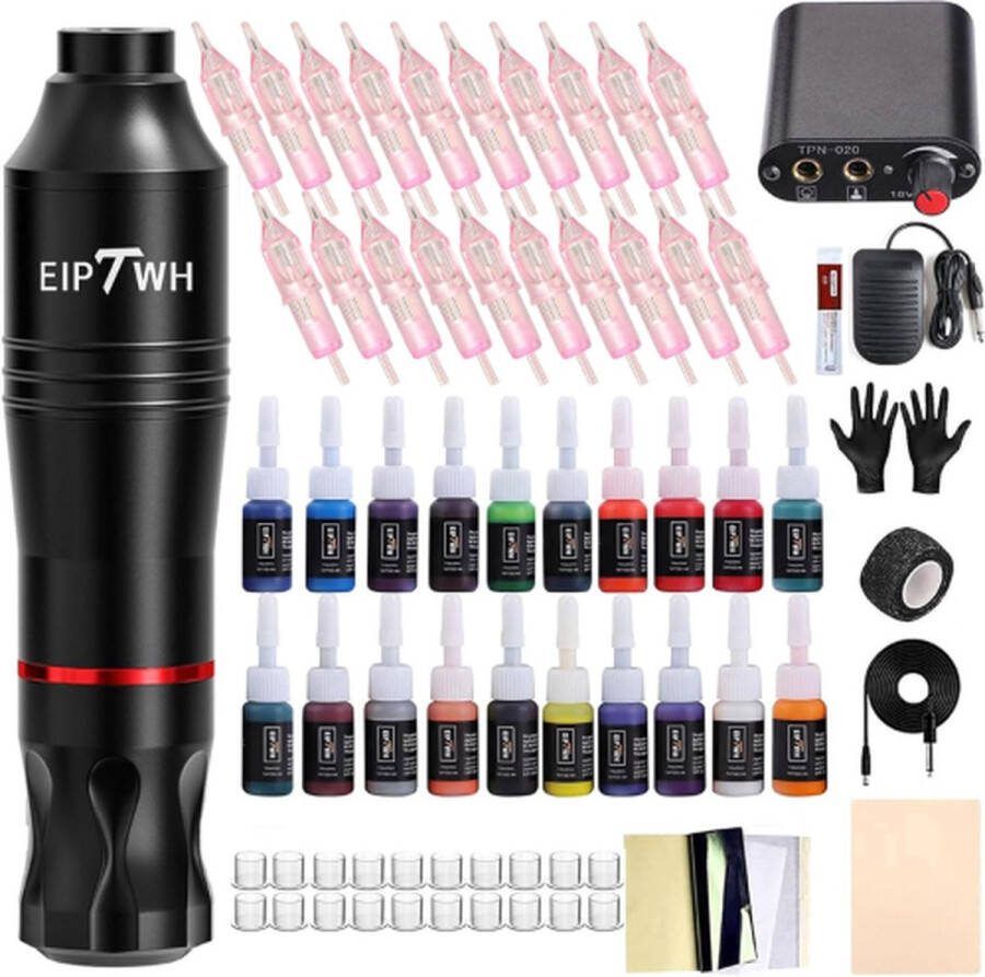 EIPTWH Tattoo Machine Tattoo Machines Tattoo Set Tattoo Pen Tattoo Kit Tattoo Naalden Tattoo Kit Voor Beginners Tattoo Machine Beginner Set Tattoo Gun