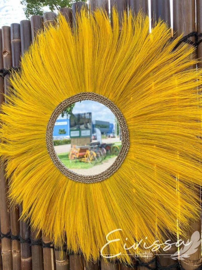 De Splinter bv Seagrass Mirror yellow spiegel Ø 100 cm
