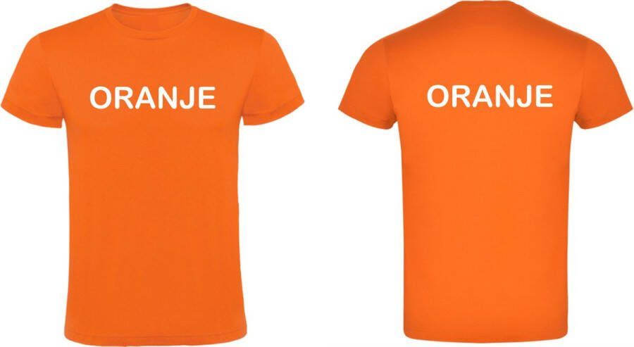 Eizook Oranje T-shirt Tekst Oranje Feest Festival Voetbal Formule1 Koningsdag Carnaval Sport Spel XXX large
