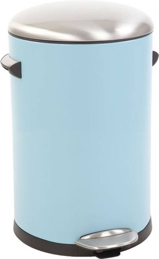 EKO Belle Deluxe pedaalemmer 12 ltr Steel Plastic licht blauw sandcoated