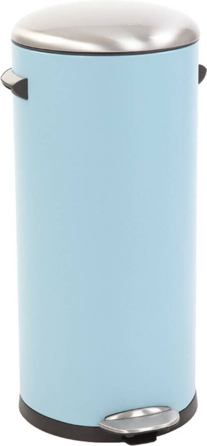 EKO Belle Deluxe pedaalemmer 30 liter Steel Plastic licht blauw sandcoated