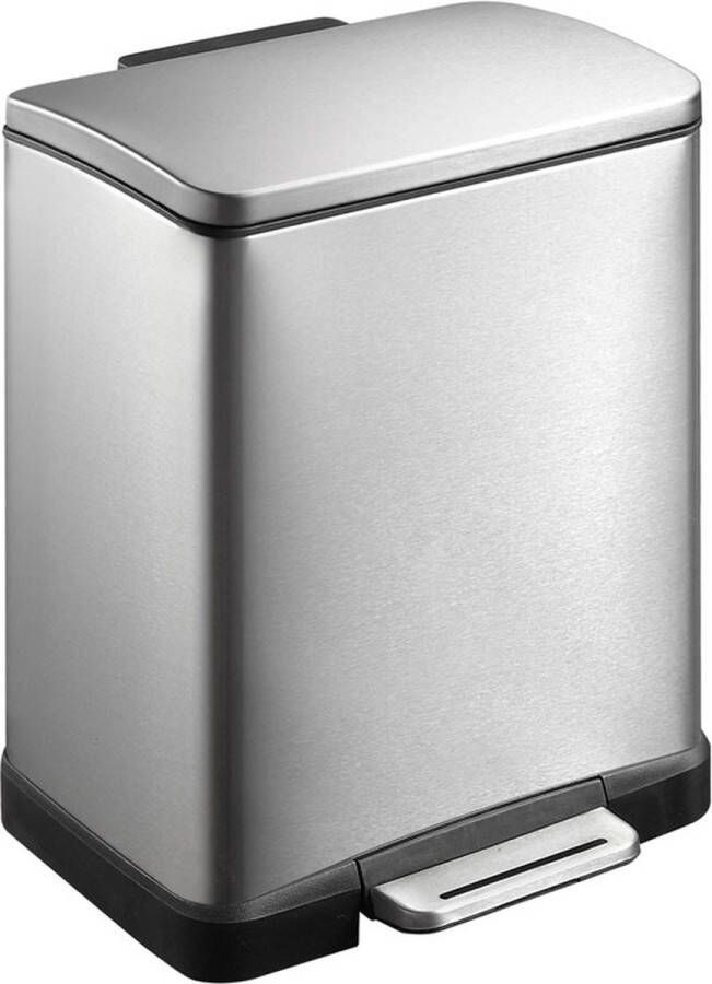 EKO E-Cube pedaalemmer 20 ltr Stainless steel Plastic mat RVS