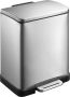EKO E-Cube pedaalemmer 20 ltr Stainless steel Plastic mat RVS - Thumbnail 1
