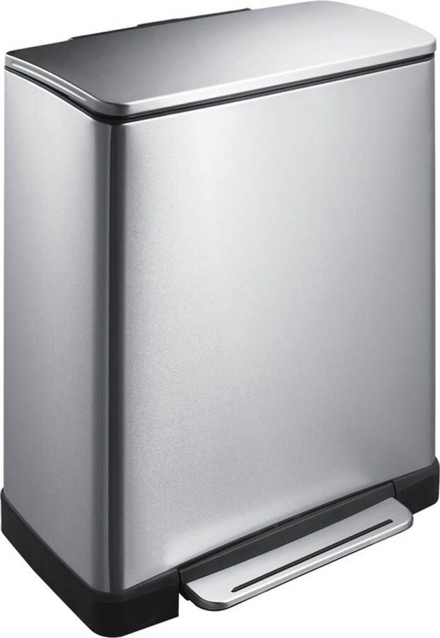 EKO E-Cube pedaalemmer 50 ltr Stainless steel Plastic mat RVS