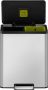 EKO EcoCasa 2 recycling pedaalemmer 30+30 ltr Stainless steel Mat RVS - Thumbnail 1