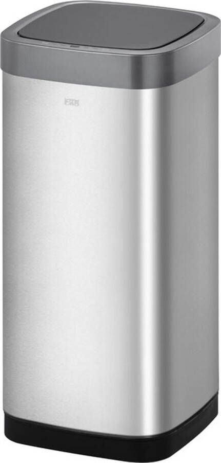 EKO EcoSmart Sensor Prullenbak 50L Zilvermat RVS Infrarood Sensor Afvalbak Fingerprintproof Soft-close