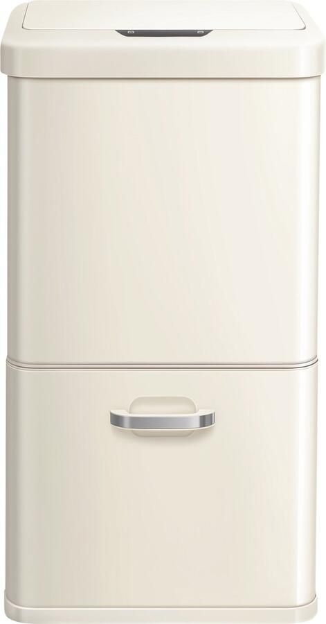 EKO Vintage Sensor Bin 32+18 liter Vanille Cream Kunststof RVS Soft close