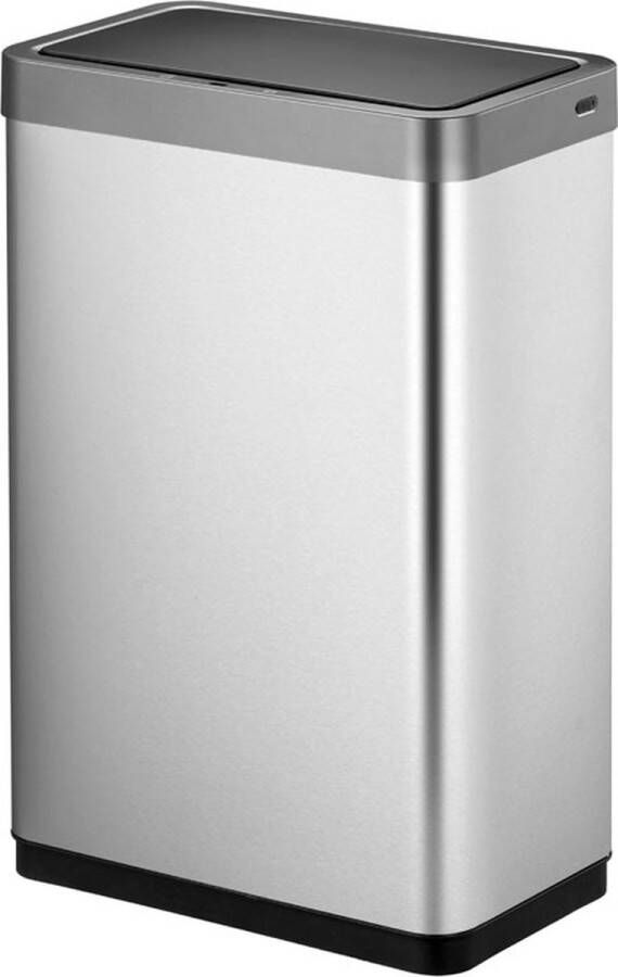 EKO Mirage X Sensor 47L Zilvermat RVS Afvalbak Fingerprintproof Soft-close