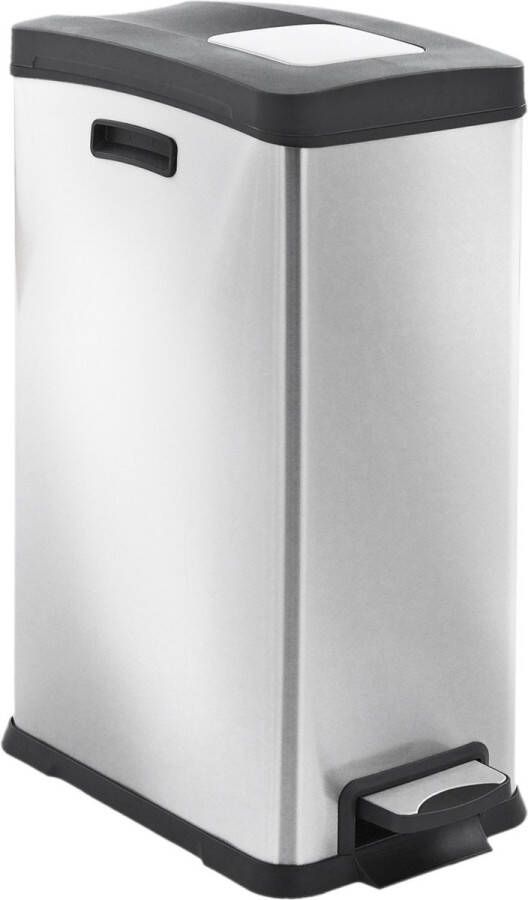 EKO Rejoice pedaalemmer 30 ltr Stainless steel mat RVS