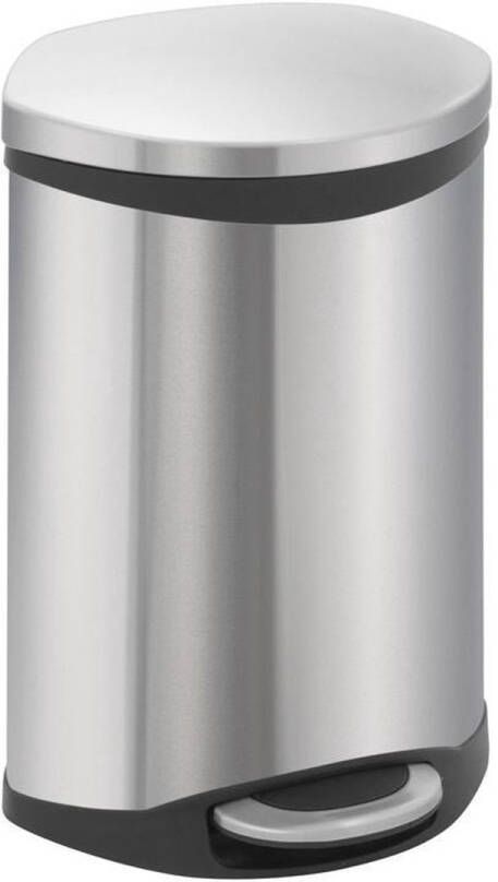 EKO Shell Bin pedaalemmer 10 ltr Stainless steel Plastic mat RVS