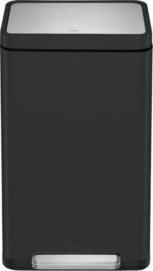 EKO X-Cube pedaalemmer 30 liter Steel Stainless steel Polypropylene zwart glanzend mat RVS - Foto 2